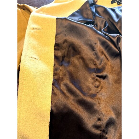 LL Collezioni Italia Womens Camelhair Coat Size 14 Button Front Made In Guatemal - Picture 8 of 8
